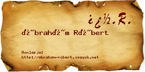 Ábrahám Róbert névjegykártya